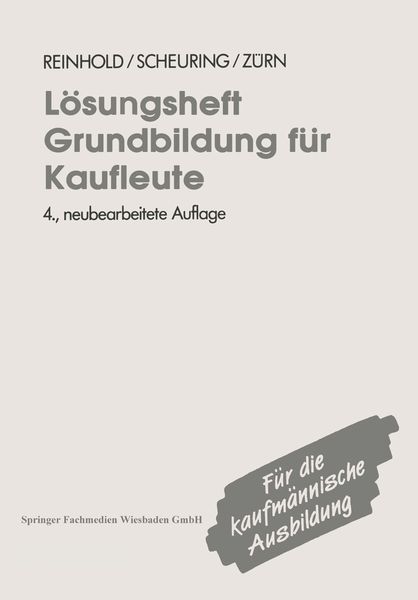 Produktbild: L&ouml;sungsheft Grundbildung f&uuml;r Kaufleute