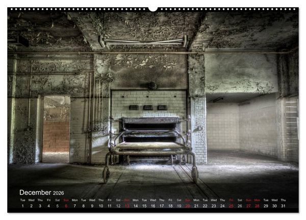 Produktbild: Lost Places HDR Beelitz II (High Quality Premium Wall Calendar 2026 DIN A2 landscape),CALVENDO 12 Month Wall Calendar