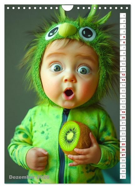 Produktbild: Babys in Bestform - Lustige Fr&uuml;chtchen (Wandkalender 2026 DIN A4 hoch), CALVENDO Monatskalender