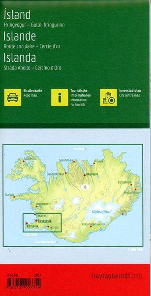 Produktbild: freytag & berndt Stra&szlig;enkarte Island 1:400.000