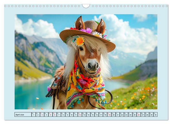 Produktbild: Pony-Parade. Stylisches Abenteuer auf kleinen Hufen (Wandkalender 2026 DIN A3 quer), CALVENDO Monatskalender