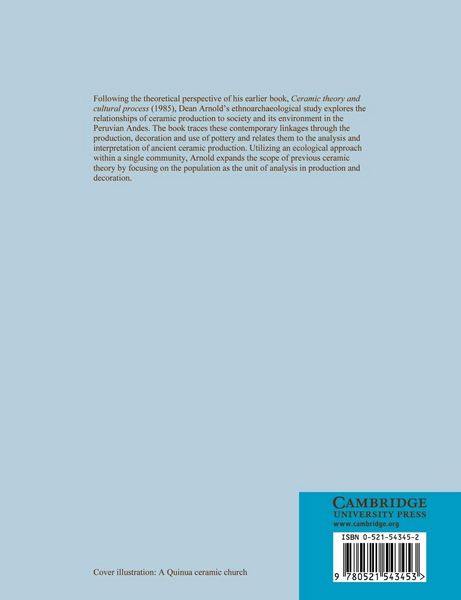Produktbild: Ecology and Ceramic Production in an Andean Community