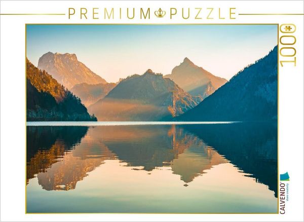 CALVENDO Puzzle Traunsee mit Traunstein und Totem Gebirge | 1000 Teile Lege-Größe 64x48cm Foto-Puzzle für glückliche Stunden