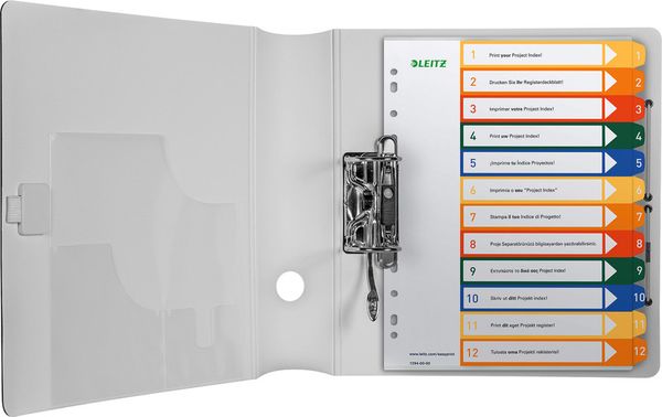 Produktbild: LEITZ&reg; Register Vollformat &uuml;berbreit farbig, 1-12 12teilig