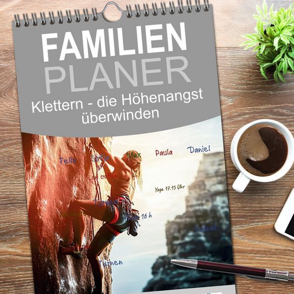 Produktbild: Familienplaner 2026 - Klettern - die H&ouml;henangst &uuml;berwinden mit 5 Spalten (Wandkalender, 21 x 45 cm) CALVENDO
