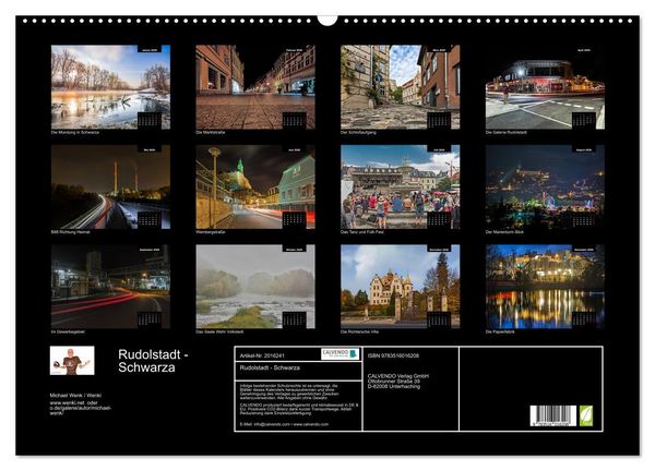 Produktbild: Rudolstadt - Schwarza (Wandkalender 2026 DIN A2 quer), CALVENDO Monatskalender