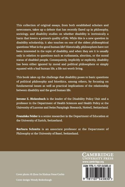 Produktbild: Disability and the Good Human Life