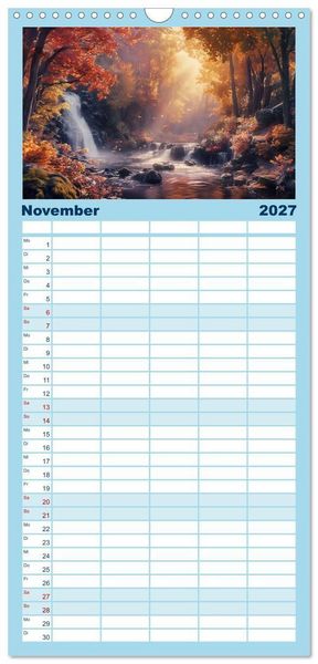 Produktbild: Familienplaner 2027 - Anime - Welten: Eine Reise durch vertr&auml;umte Welten mit 5 Spalten (Wandkalender, 21 x 45 cm) CALVENDO