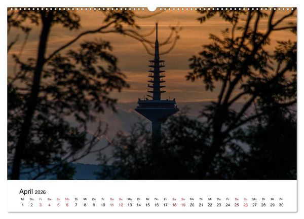 Produktbild: Frankfurt am Main bei Tag und Nacht (Wandkalender 2026 DIN A2 quer), CALVENDO Monatskalender