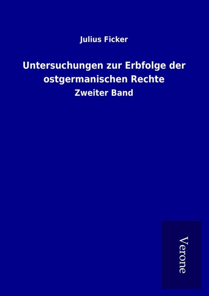 Produktbild: Untersuchungen zur Erbfolge der ostgermanischen Rechte