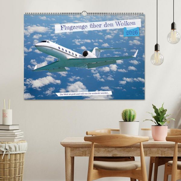Produktbild: Flugzeuge &uuml;ber den Wolken (Wandkalender 2026 DIN A2 quer), CALVENDO Monatskalender