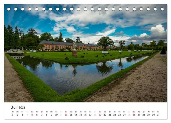 Produktbild: Schl&ouml;sser und G&auml;rten S&uuml;ddeutschland (Tischkalender 2026 DIN A5 quer), CALVENDO Monatskalender
