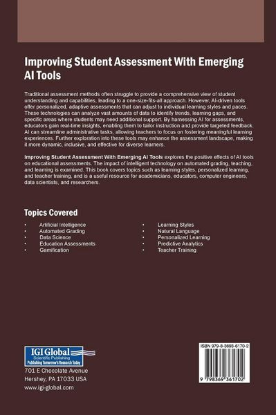 Produktbild: Improving Student Assessment With Emerging AI Tools