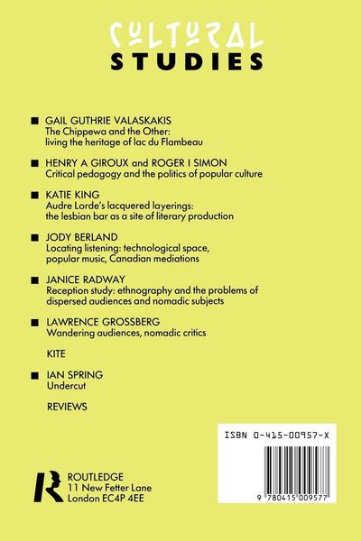 Produktbild: Cultural Studies (Volume 2 Issue 3)