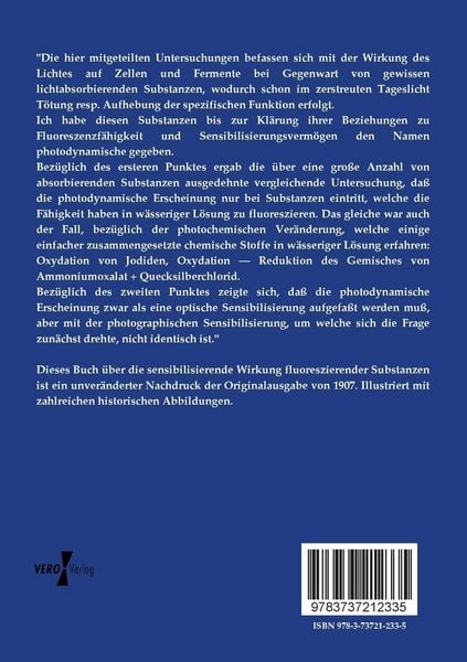 Produktbild: Die sensibilisierende Wirkung fluoreszierender Substanzen