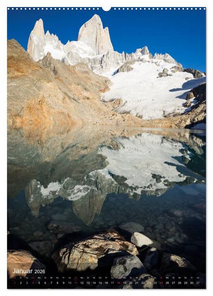 Produktbild: Majest&auml;tische Berge Cerro Fitzroy Patagonien (hochwertiger Premium Wandkalender 2026 DIN A2 hoch), Kunstdruck in Hochglanz