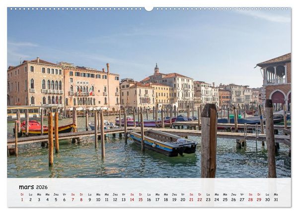 Produktbild: Venise - Un hommage imag&eacute; &agrave; la magie v&eacute;nitienne (Calendrier mural 2026 DIN A2 vertical), CALVENDO calendrier mensuel