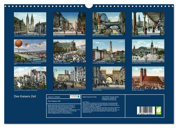 Produktbild: Des Kaisers Zeit (Wandkalender 2026 DIN A3 quer), CALVENDO Monatskalender