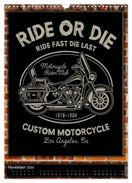 Produktbild: Motorrad - nostalgische Momente (Wandkalender 2026 DIN A3 hoch), CALVENDO Monatskalender