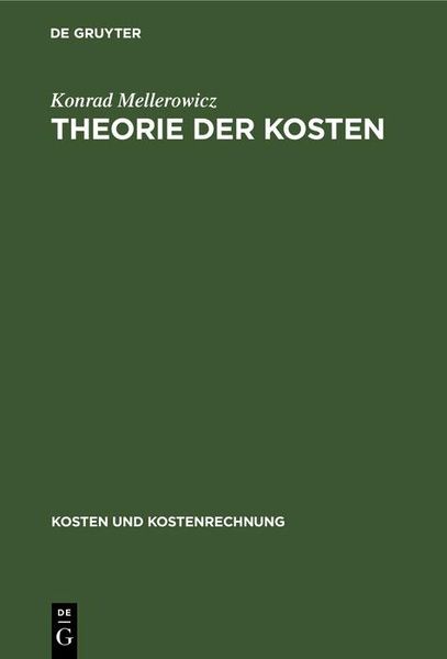 Produktbild: Theorie der Kosten
