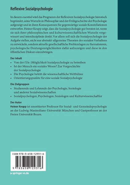 Produktbild: Reflexive Sozialpsychologie