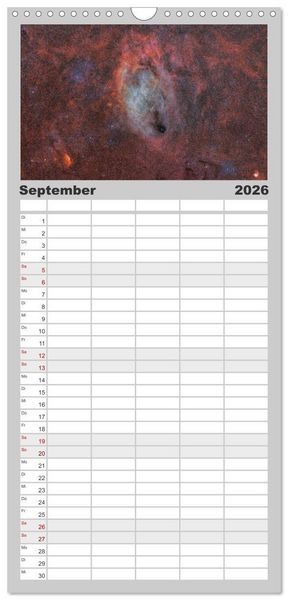 Produktbild: Familienplaner 2026 - Deepsky XVIII mit 5 Spalten (Wandkalender, 21 x 45 cm) CALVENDO
