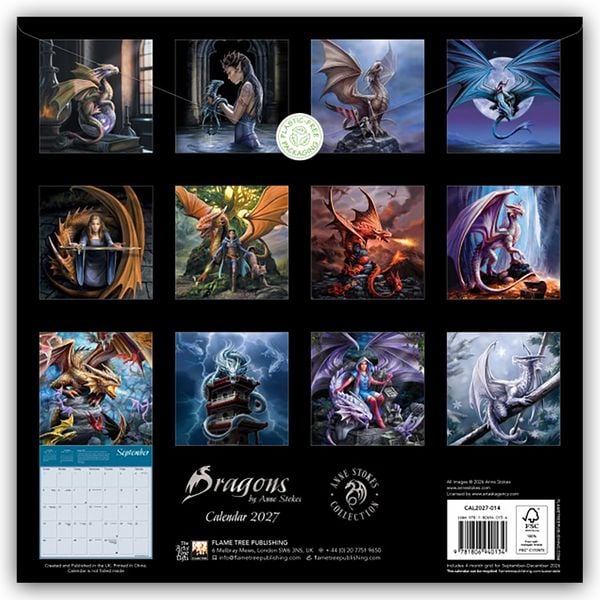 Produktbild: Dragons by Anne Stokes - Drachen von Anne Stokes 2027 &ndash; Original Flame Tree Publishing-Kalender [Kalender]