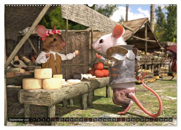 Produktbild: Ritter Mauseherz (Wandkalender 2026 DIN A2 quer), CALVENDO Monatskalender
