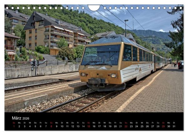 Produktbild: Schweizer Eisenbahn (Wandkalender 2026 DIN A4 quer), CALVENDO Monatskalender