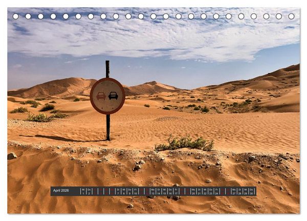 Produktbild: OMAN Offroad Travel Log (Tischkalender 2026 DIN A5 quer), CALVENDO Monatskalender