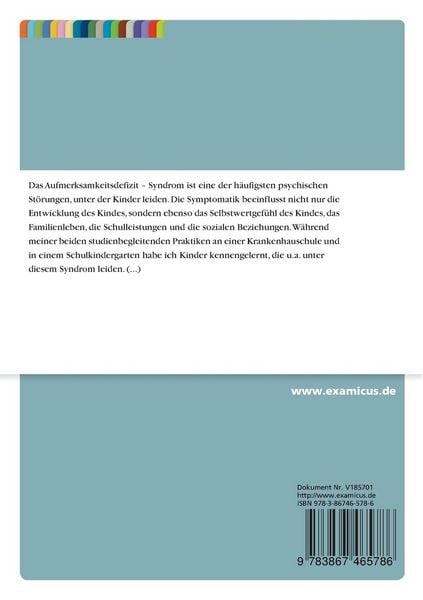 Produktbild: Kinder mit Aufmerksamkeits-Defizit-Syndrom: Eine sozialp&auml;deagogische Fallanalyse