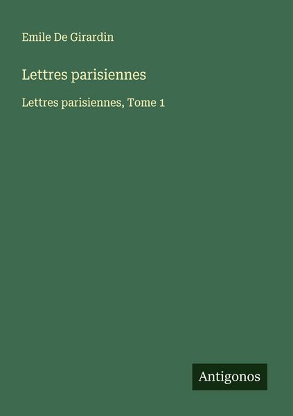 Produktbild: Lettres parisiennes