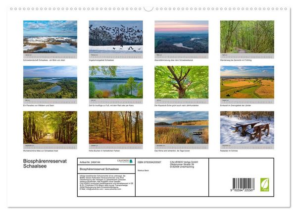 Produktbild: Biosph&auml;renreservat Schaalsee (hochwertiger Premium Wandkalender 2027 DIN A2 quer), Kunstdruck in Hochglanz