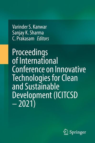 Produktbild: Proceedings of International Conference on Innovative Technologies for Clean and Sustainable Development (ICITCSD - 2021)