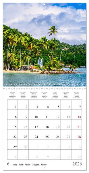 Produktbild: Dream destinations in the Caribbean (Wall Calendar 2026 12 &times; 12 Inch) CALVENDO 12 Month Wall Calendar