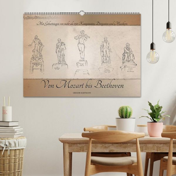 Produktbild: Von Mozart bis Beethoven (Wandkalender 2026 DIN A2 quer), CALVENDO Monatskalender