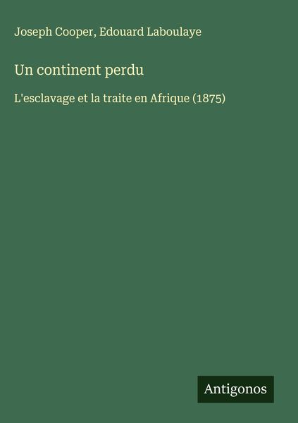 Produktbild: Un continent perdu