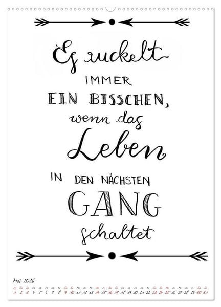 Produktbild: Spruch-Reich-handgeschriebene Spr&uuml;che von frech bis weise (hochwertiger Premium Wandkalender 2026 DIN A2 hoch), Kunstdruck in Hochglanz