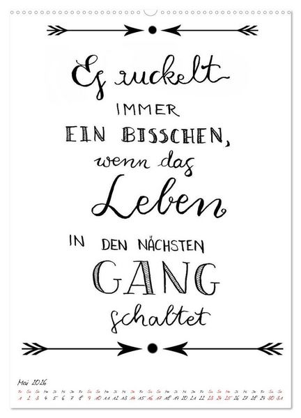 Produktbild: Spruch-Reich-handgeschriebene Spr&uuml;che von frech bis weise (Wandkalender 2026 DIN A2 hoch), CALVENDO Monatskalender