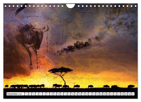 Produktbild: Emotionale Momente: African Dreams (Wandkalender 2026 DIN A4 quer), CALVENDO Monatskalender
