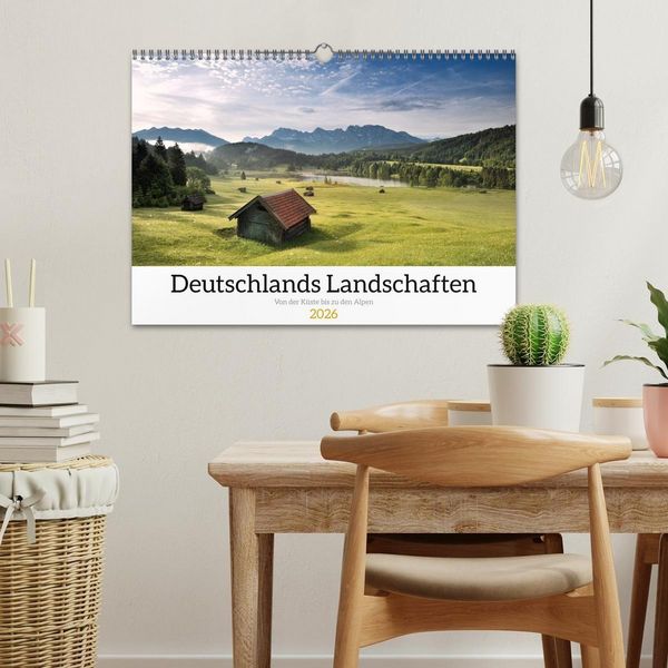 Produktbild: Deutschlands Landschaften 2026 &ndash; Von der K&uuml;ste bis zu den Alpen (Wandkalender 2026 DIN A3 quer), CALVENDO Monatskalender