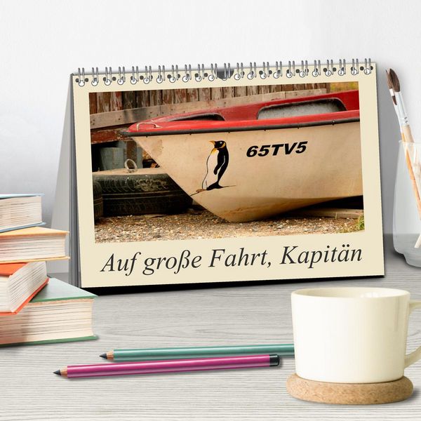 Produktbild: Auf gro&szlig;e Fahrt, Kapit&auml;n (Tischkalender 2026 DIN A5 quer), CALVENDO Monatskalender