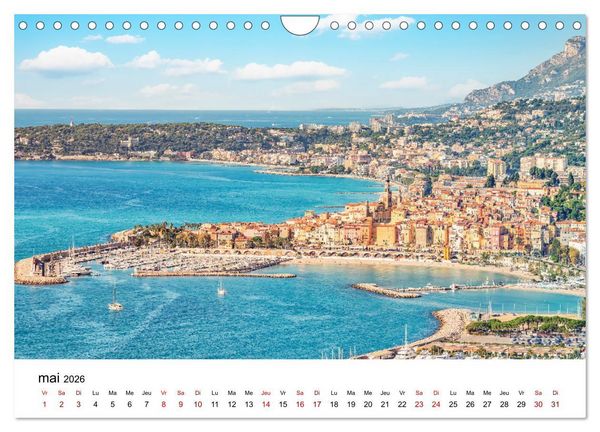 Produktbild: Enivrante C&ocirc;te d'Azur (Calendrier mural 2026 DIN A4 vertical), CALVENDO calendrier mensuel