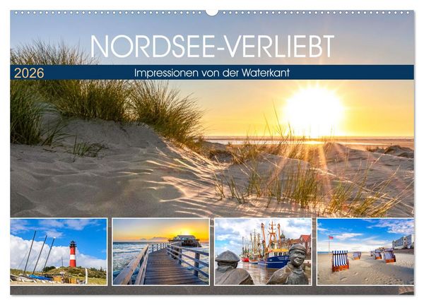 NORDSEE-VERLIEBT (Wandkalender 2026 DIN A2 quer), CALVENDO Monatskalender