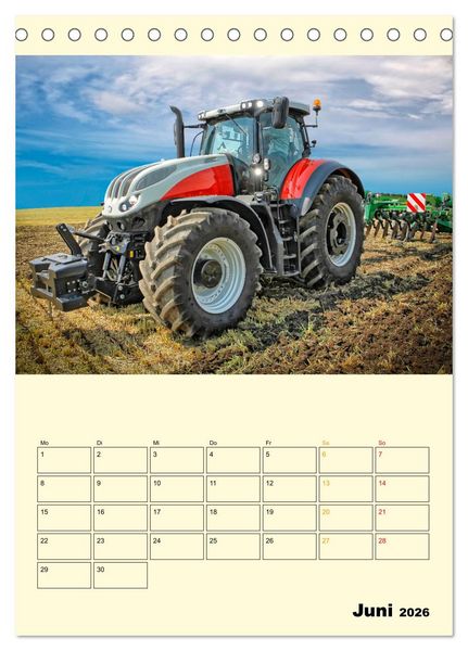 Produktbild: Traktor Giganten (Tischkalender 2026 DIN A5 hoch), CALVENDO Monatskalender