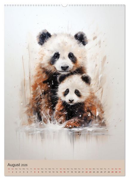 Produktbild: Cute animal families (High Quality Premium Wall Calendar 2026 DIN A2 portrait),CALVENDO 12 Month Wall Calendar