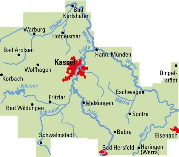 Produktbild: BVA ADFC Regionalkarte Kassel Nordhessen 1:75.000
