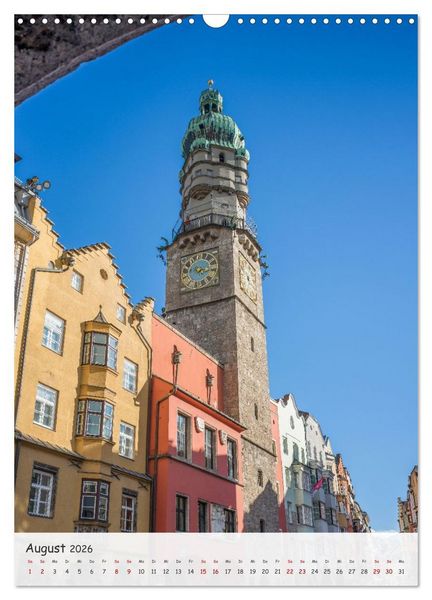 Produktbild: Innsbruck - Zwischen Gassen und Geschichte (Wandkalender 2026 DIN A3 hoch), CALVENDO Monatskalender