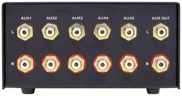 Produktbild: Dynavox AUX-S Cinch-Audio-Switch Metallgeh&auml;use Silber