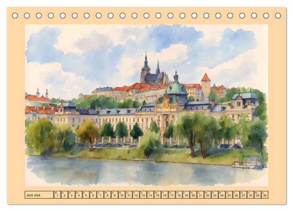 Produktbild: Tschechien - Kultur und Natur (Tischkalender 2026 DIN A5 quer), CALVENDO Monatskalender